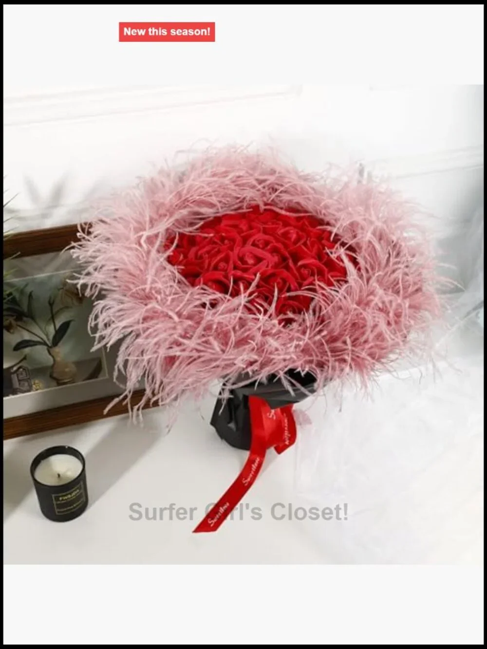 Ostrich Feather Boa 2 Yards Long Party Scarf DIY Craft Supplies